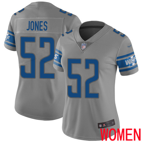 Detroit Lions Limited Gray Women Christian Jones Jersey NFL Football #52 Inverted Legend
